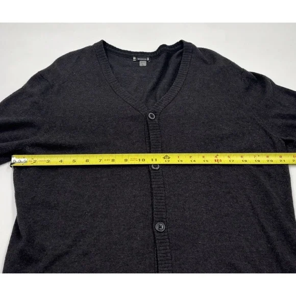 Smartwool Men's L Dark Gray Sparwood Wool Blend Knit Cardigan Sweater‎